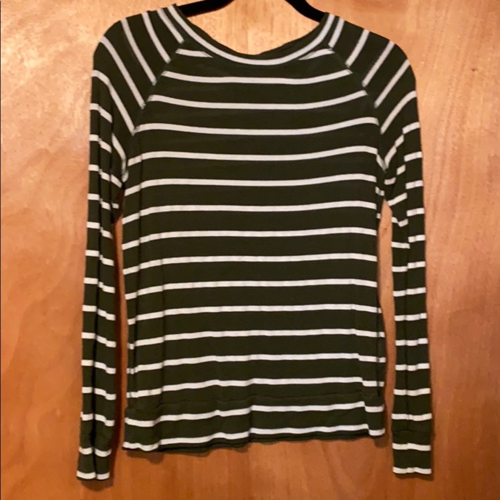 Green stripe sweater